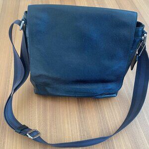 Coach Black Leather Messenger Bag